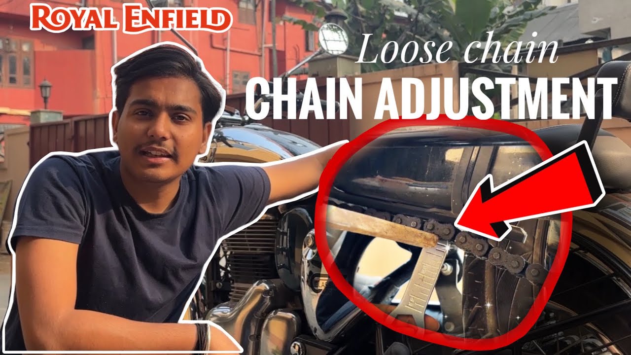 Royal Enfield Chain Adjustment At Home| No Chain Sound🔇 | My Royal Enfield Classic 350 Reborn