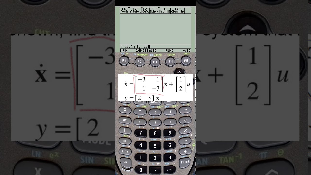 Eigen Vectors and Values on the TI89
