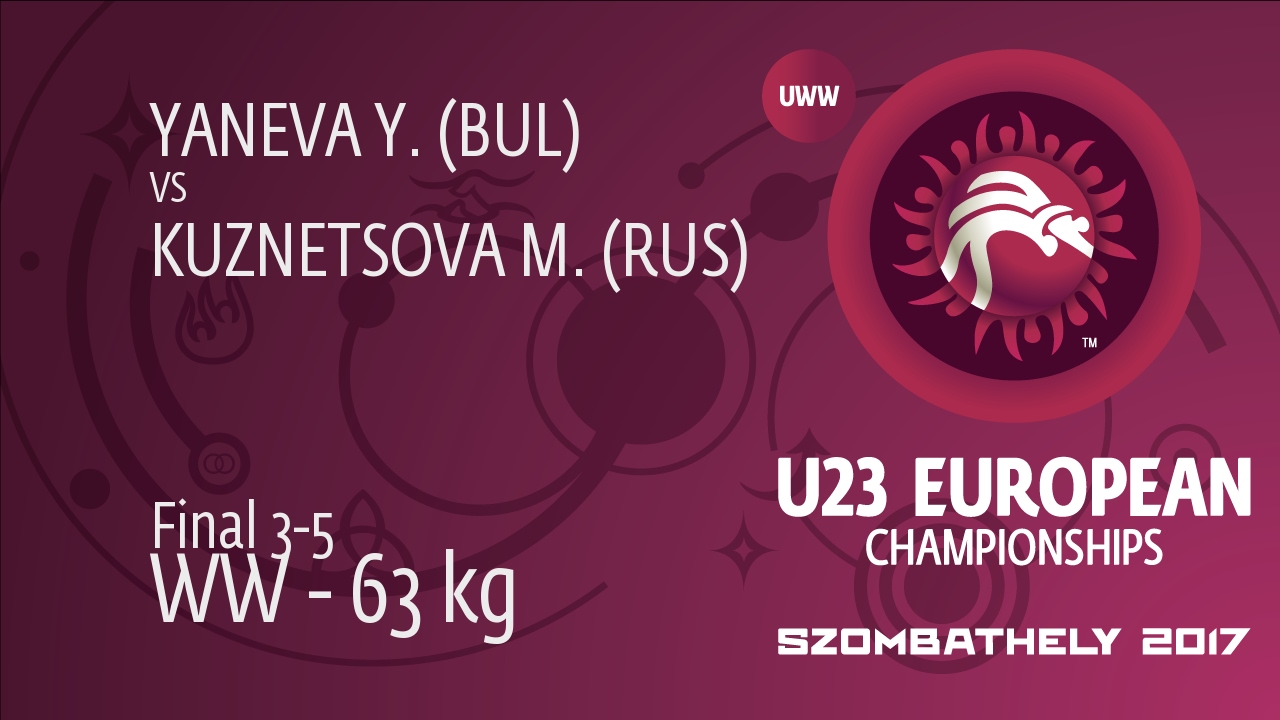 BRONZE WW - 63 kg: M. KUZNETSOVA (RUS) df. Y. YANEVA (BUL), 6-2