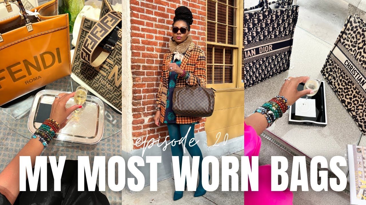DAY 20 OF 25 | MOST WORN BAGS | DIOR BOOK TOTE | FENDI  SHOPPER | CHANEL FLAP | SPEEDY | PARIS