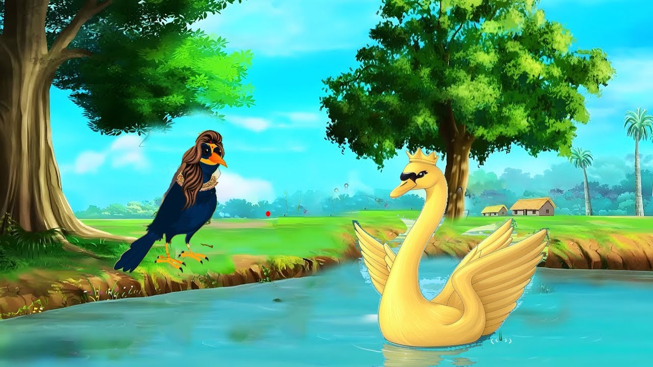 Golden हंस और गरीब मैना परिवार  #kauwachidiyacartoon #chidiyawalacartoon #birdscartoonvideo