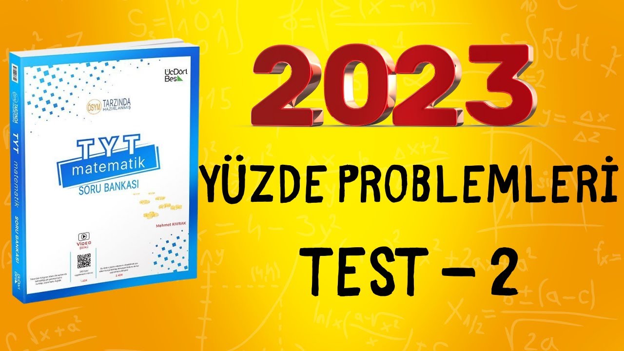 YÜZDE KAR VE ZARAR PROBLEMLERİ | 345 TYT MATEMATİK SORU BANKASI ÇÖZÜMLERİ | 2023