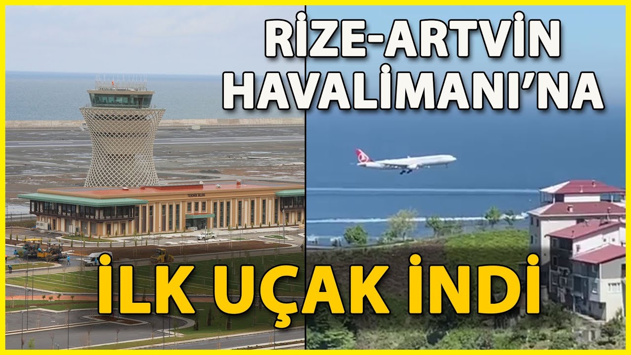 Rize-Artvin Havalimanı’na Tarifeli İlk Uçak İndi