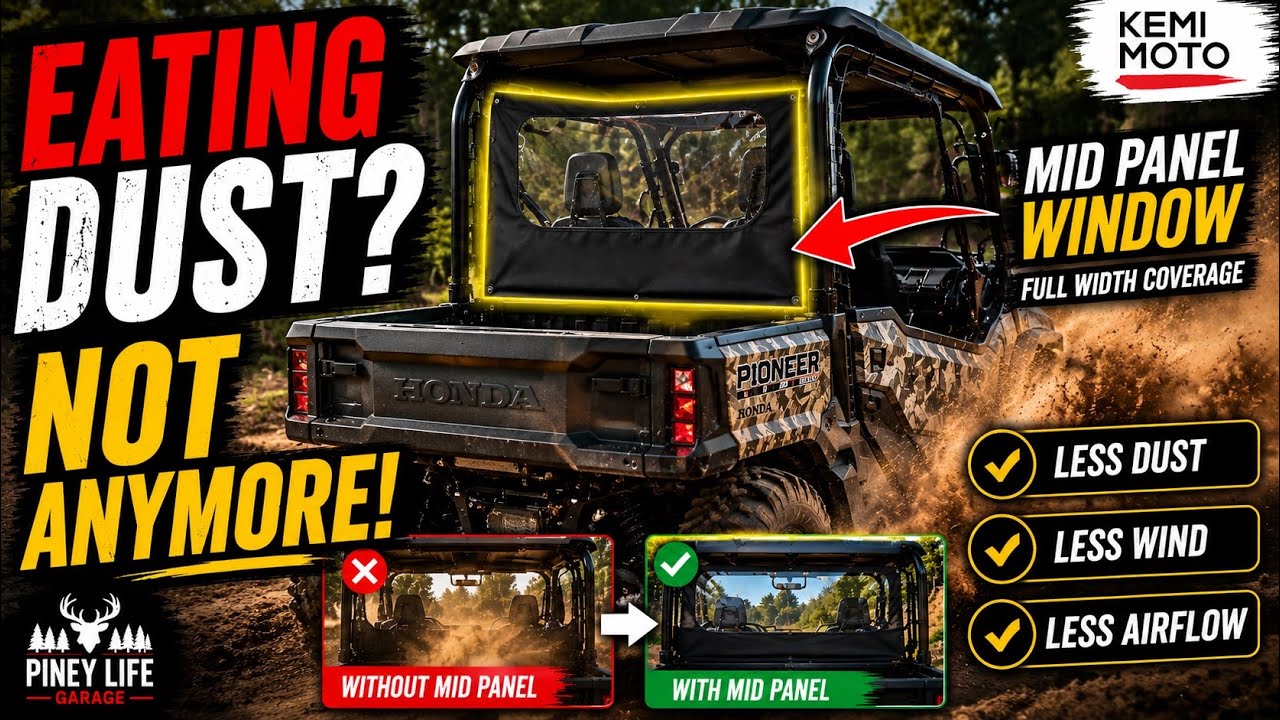 Honda Pioneer 1000-5 mid panel window by Kemimoto