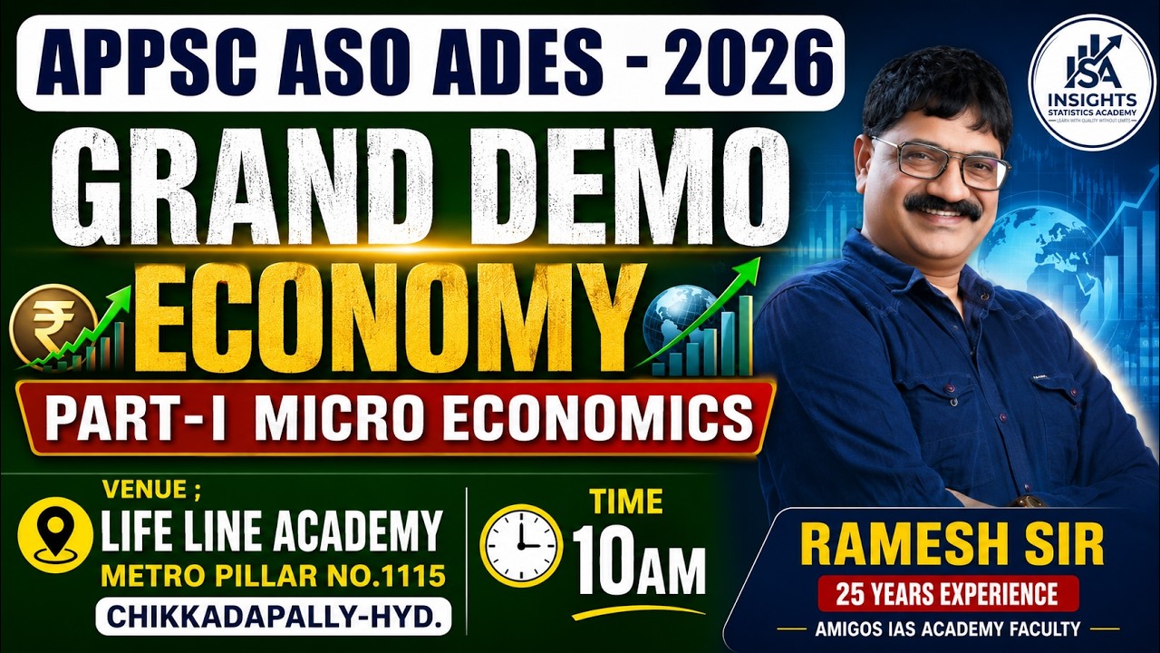 APPSC ASO ADES 2026 | GRAND DEMO ECONOMY 🔥 | PART-I MICRO ECONOMICS