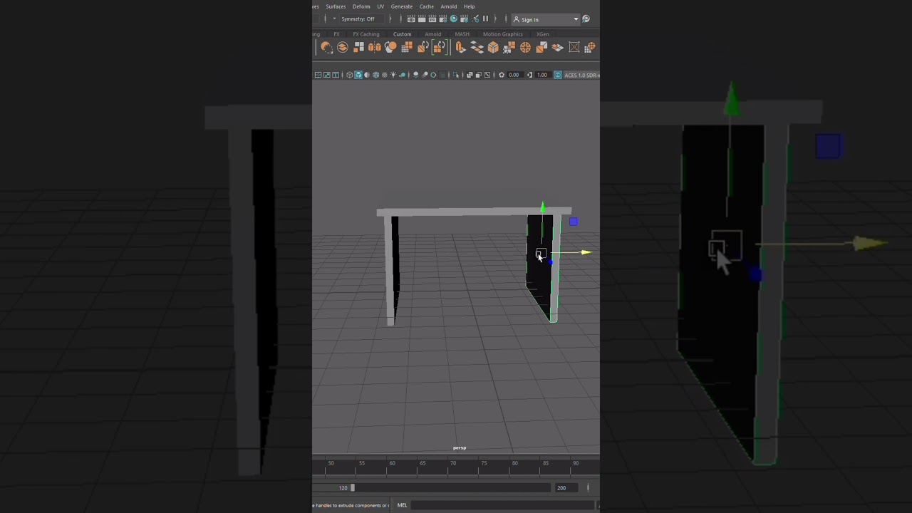 Maya 3D  Table Modeling Tutorial | Step by Step Hindi