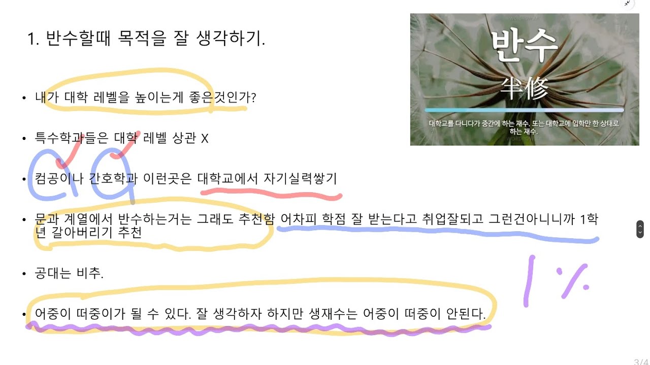 반수와 군수에 대한 개인적인 생각입니다