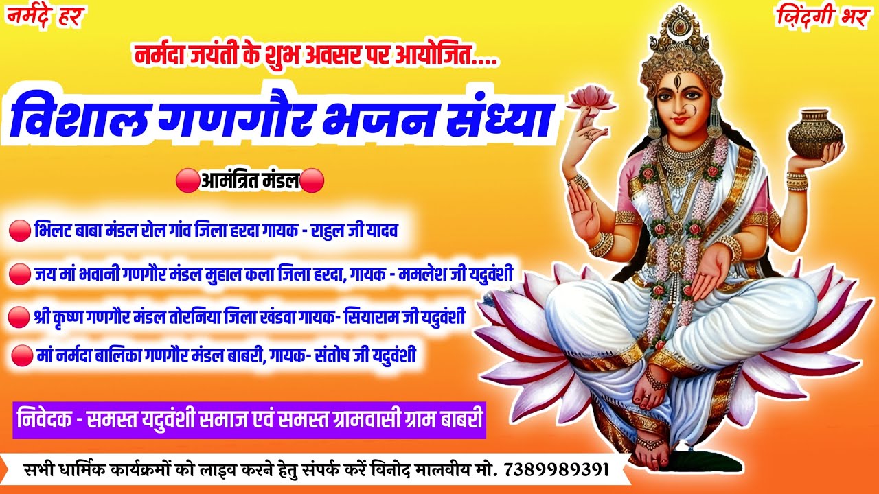 🔴Live🔴 गणगौर भजन संध्या ग्राम बाबरी तहसील सिवनी मालवा जिला नर्मदापुरम #babrigangourbhajanlive