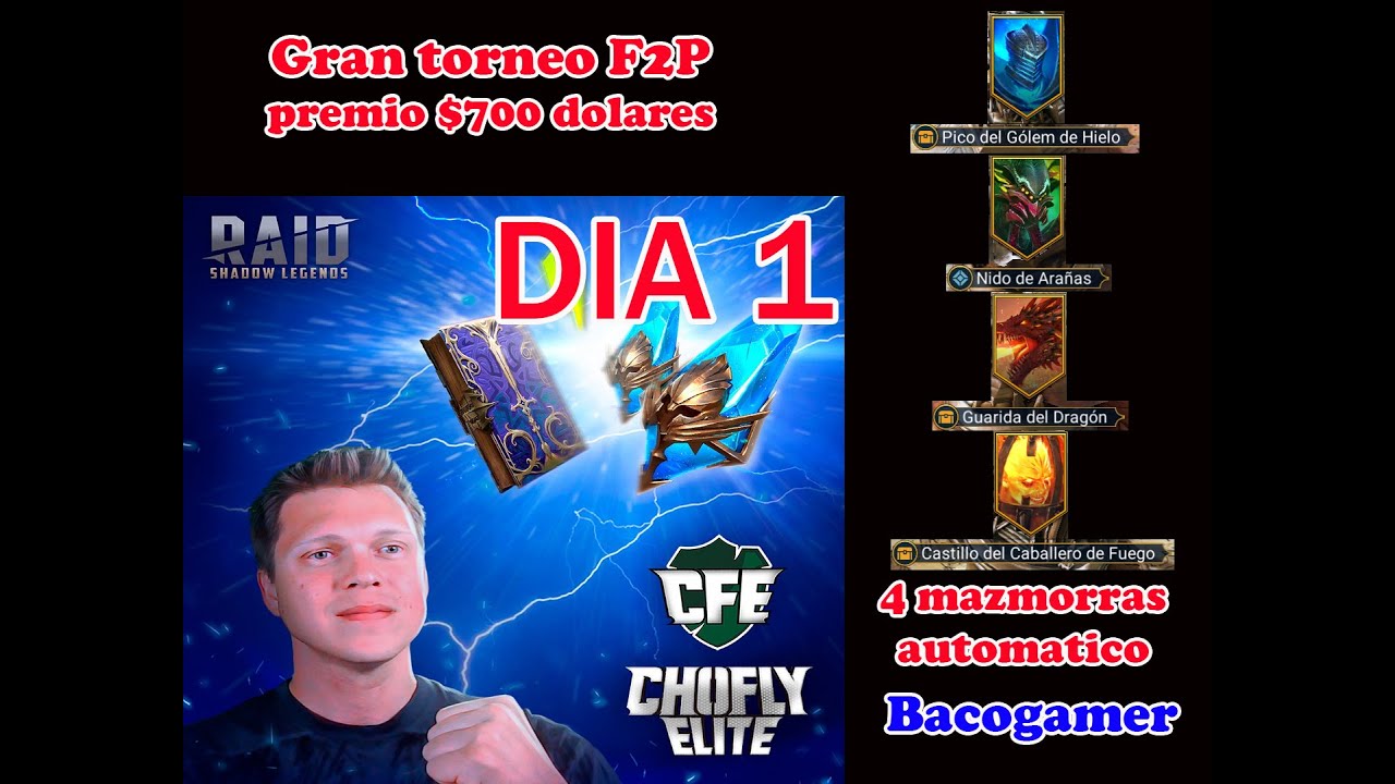 CHOFLY ELITE TOURNAMENT DIA 1 RAID SHADOW LEGENDS