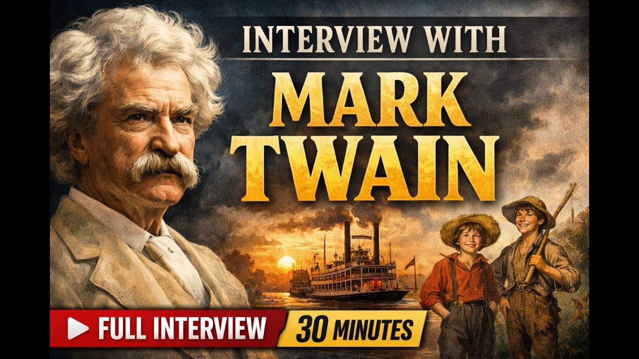 Exclusive Interview with Mark Twain – Tom Sawyer & Huckleberry Finn