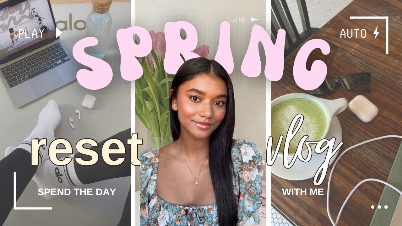 Productive Reset Vlog | pilates, spring makeup, grwm