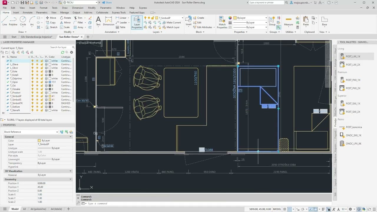 AutoCAD STANDARDI * Primer Implementacije 1