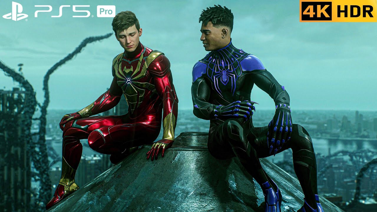 (PS5 PRO) Iron-Spider joins Black Panther to Fight Venom Symbiotes | 4K HDR |