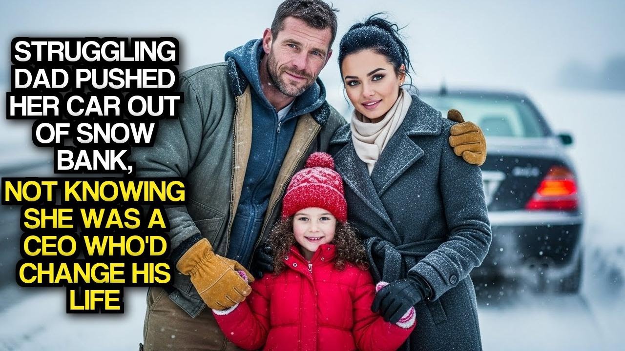 Struggling Dad Pushed Her Car Out Of Snow Bank, Not Knowing She Was A CEO Who'd Change His Life