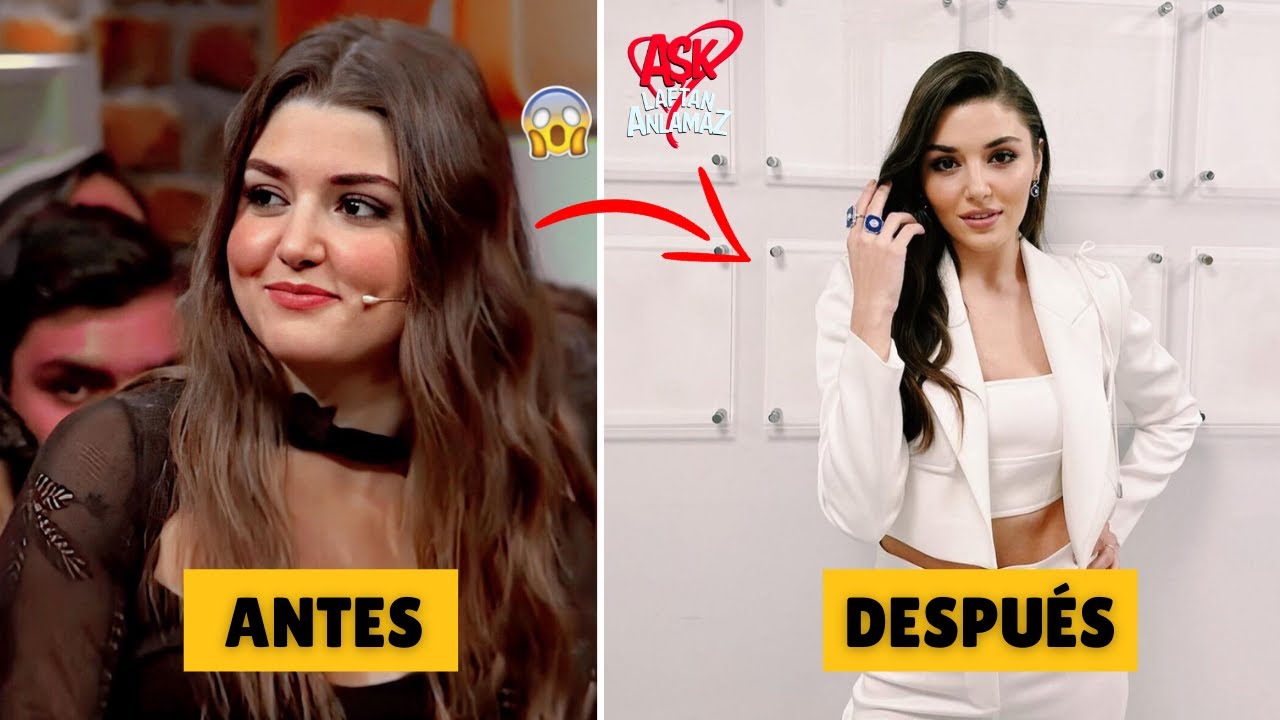 Antes y después de los actores de HAYAT (Ask laftan anlamaz)