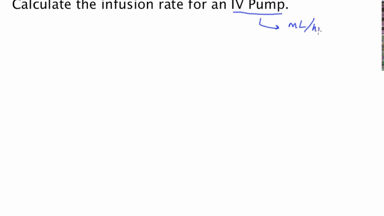 Calculating an Infusion Rate for an IV Pump
