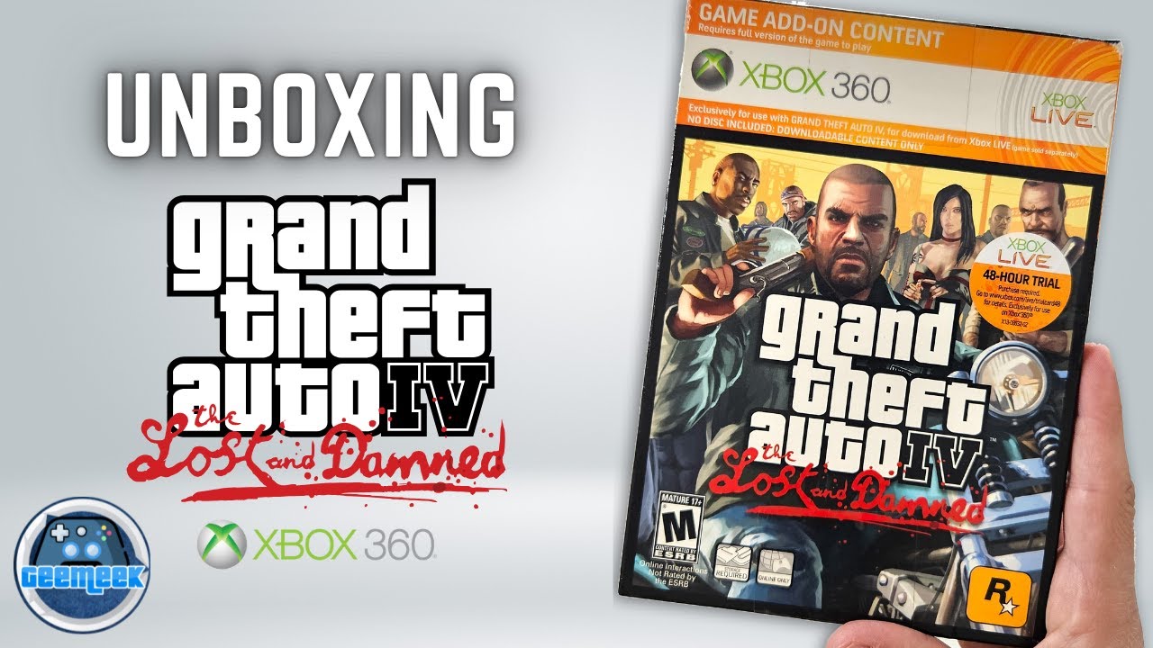 Unboxing GTA IV The Lost and Damned (Xbox 360 Game Add-On Content)