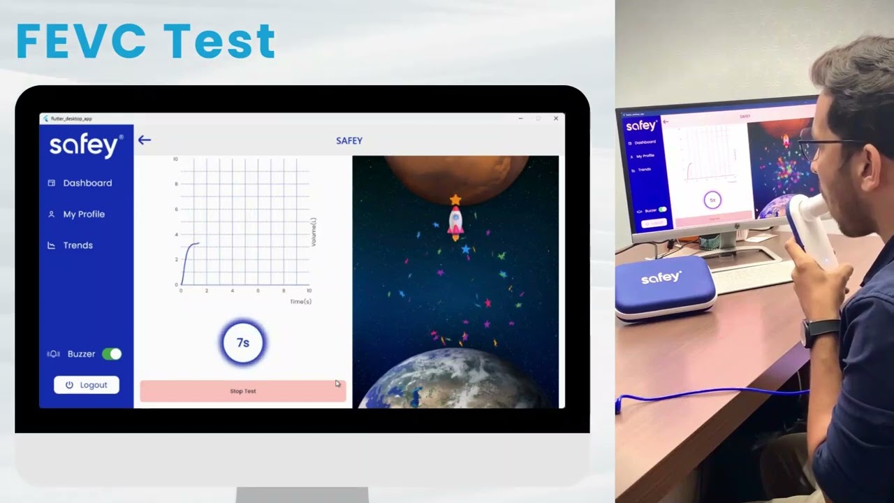 Safey USB Desktop Spirometer