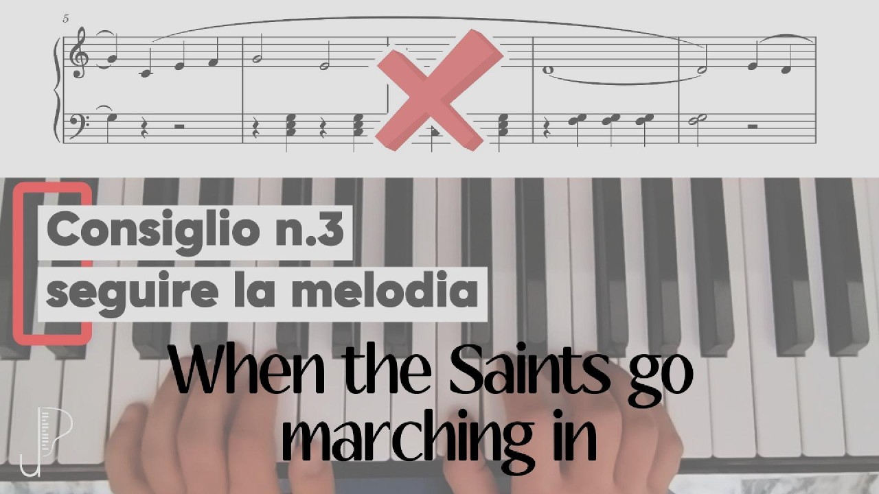 Come suonare con due mani il pianoforte - When the Saints go marching in tutorial per principianti