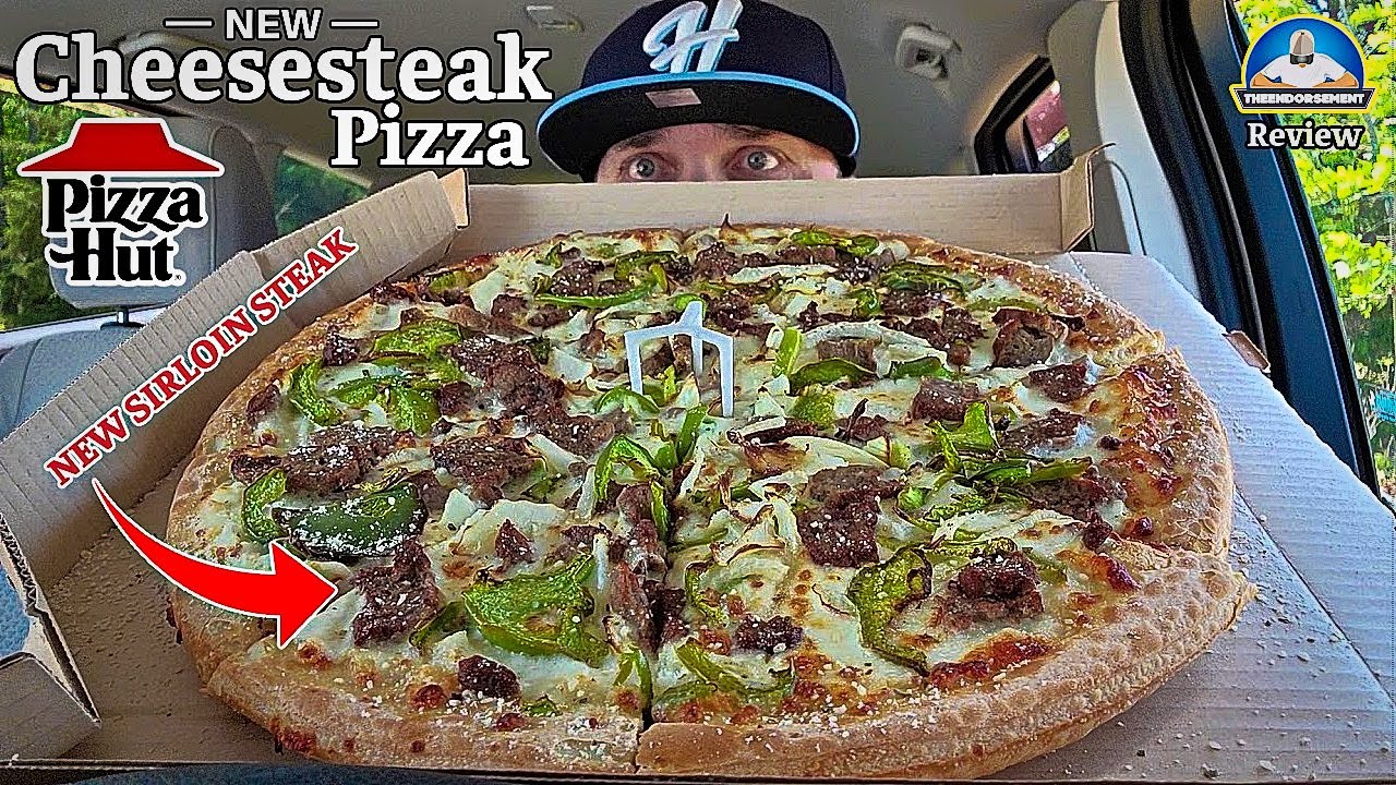 Pizza Hut® Cheesesteak Pizza Review! 🧀🥩🍕 | NEW Sirloin Steak | theendorsement