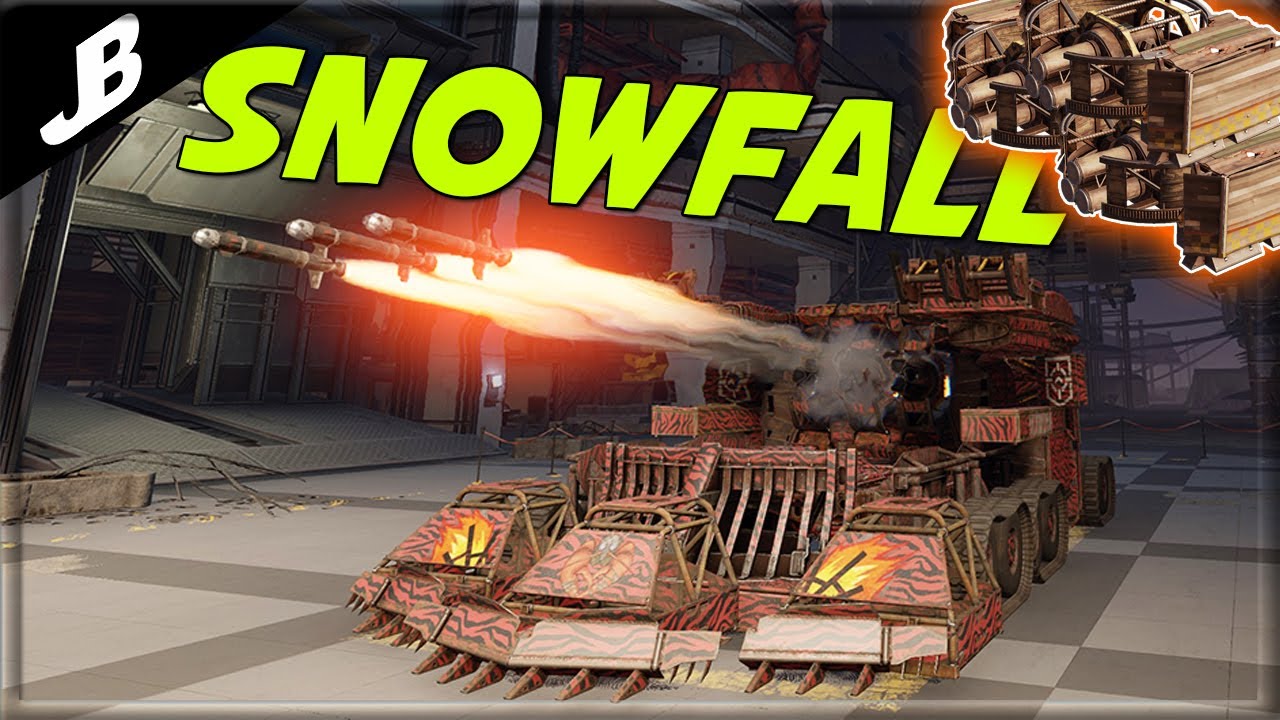 Wedge and click to make builds disappear | Triple Snowfall Rocket Dog build - Crossout gameplay
