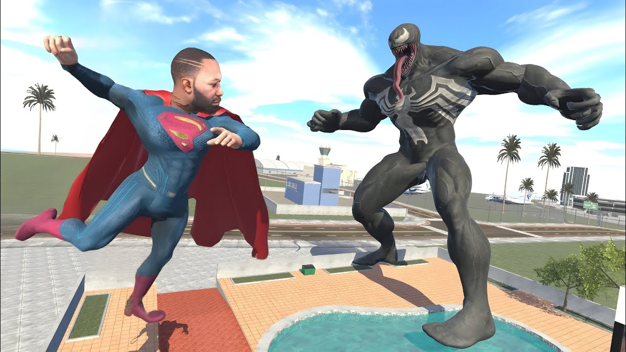 Franklin Superman vs Venom - INDIAN BIKES DRIVING 3D 