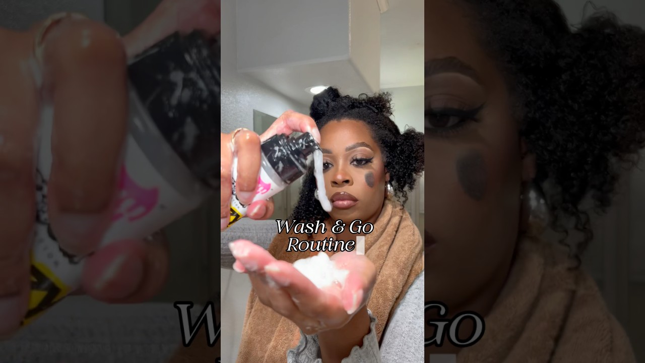 Wash & Go routine using The Doux Honey setting foam