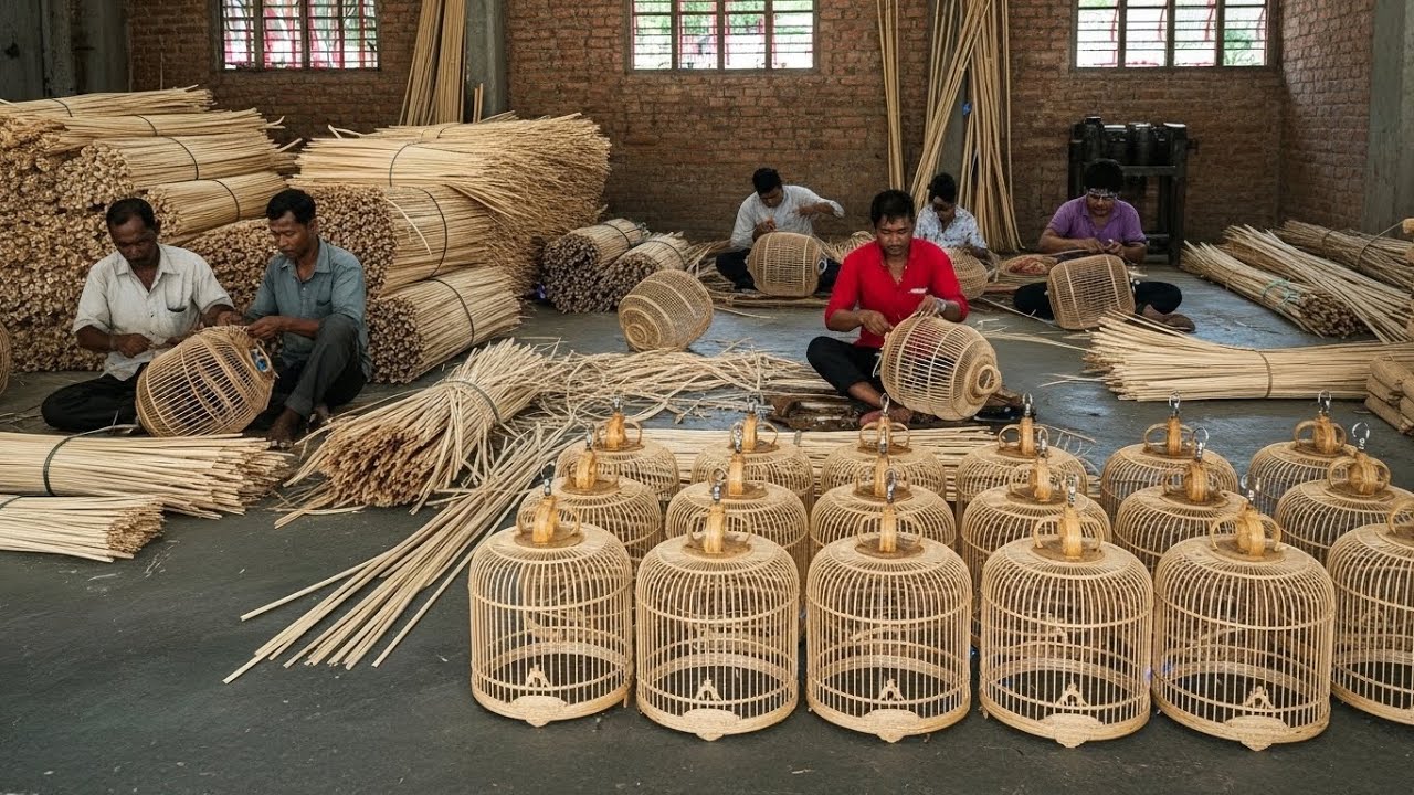 Incredible Bomboo Bird Cage Handmade Craftmanship | Complete Making Process