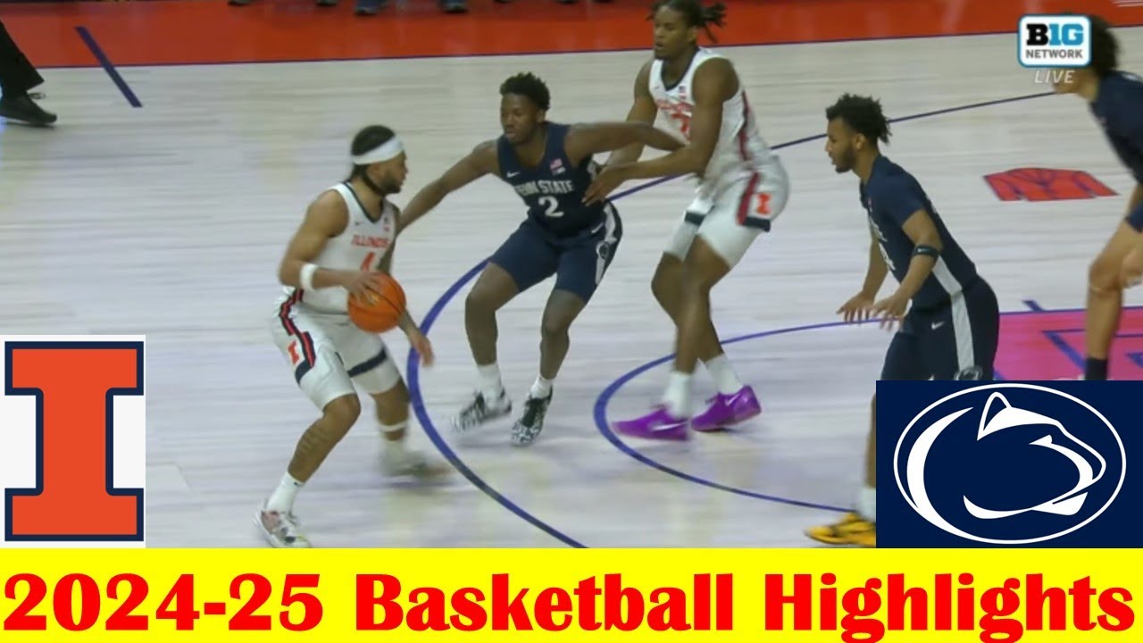 Penn State vs #13 Illinois Basketball Game Highlights 1 8 2025