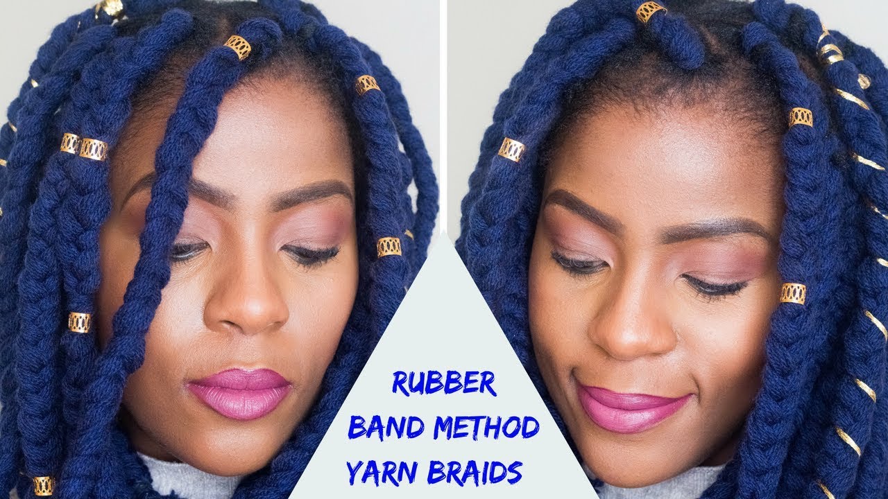 How To | Rubber Band Method Yarn Braids on Short Natural Hair | Miriam Maulana| Natural Hair Blogger