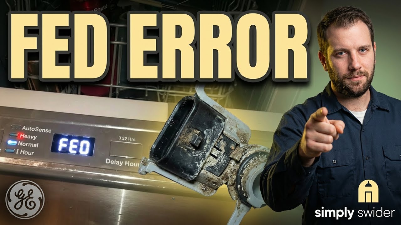 GE Dishwasher Won't Drain? FED/FTD Error Code Fix (3 Easy Steps)
