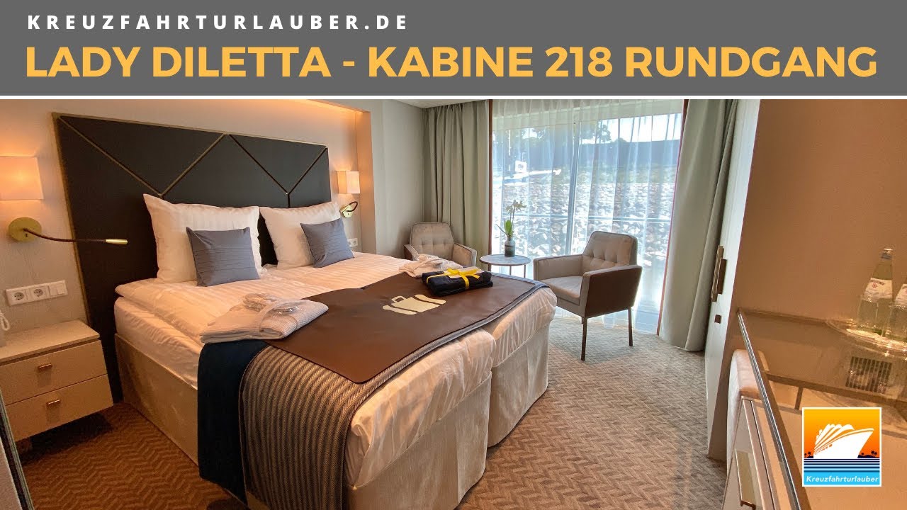 Lady Diletta - Rundgang Kabine 218 mit französischem Balkon