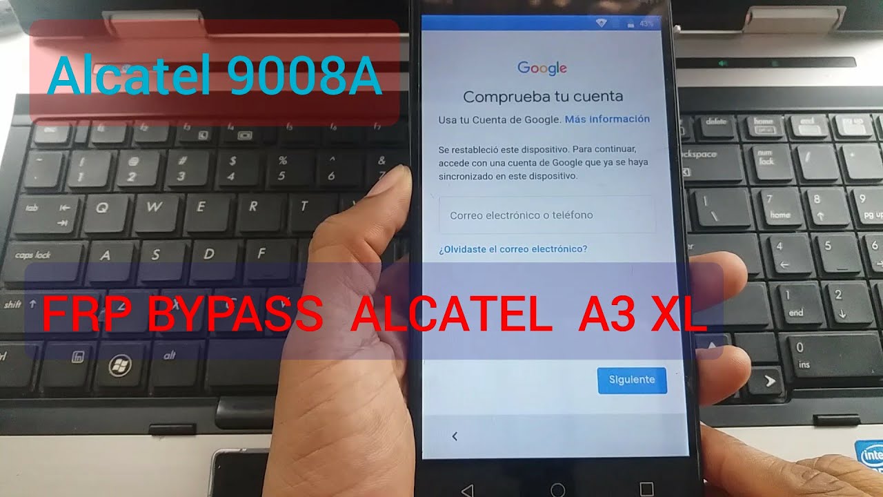 BOOM!!! FRP BYPASS  Alcatel  9008a  Alcatel A3 XL  android 7.0  /2020