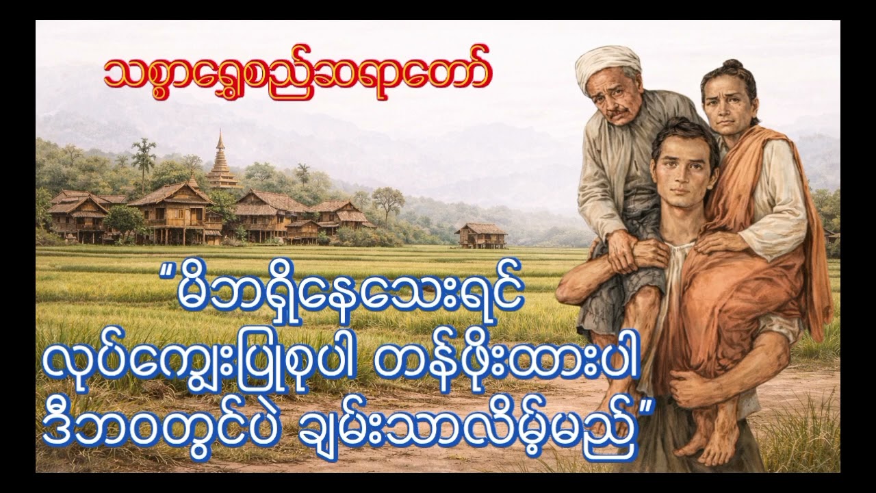 မိဘရှိနေသေးရင် လုပ်ကျွေးပြုစုပါ တန်ဖိုးထားပါ ဒီဘဝတွင်ပဲ ချမ်းသာလိမ့်မည်
