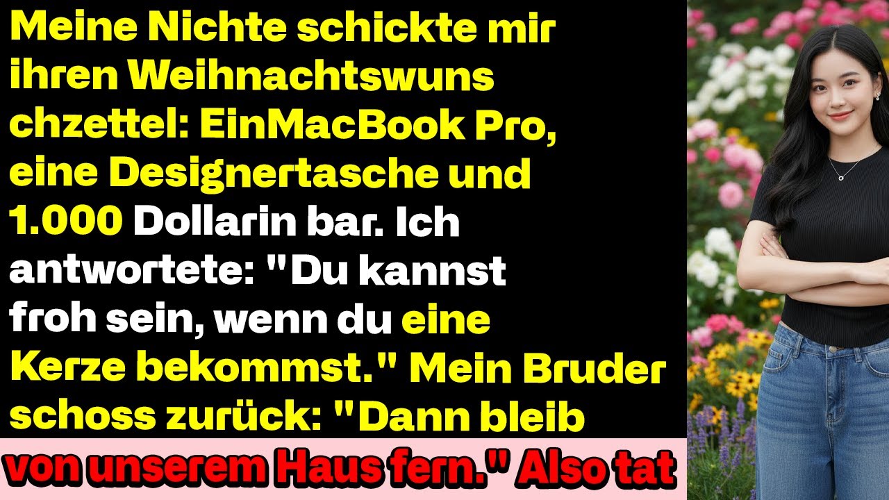 Die Wunschliste meiner Nichte: MacBook Designertasche und 1.000 Dollar  meine Antwort