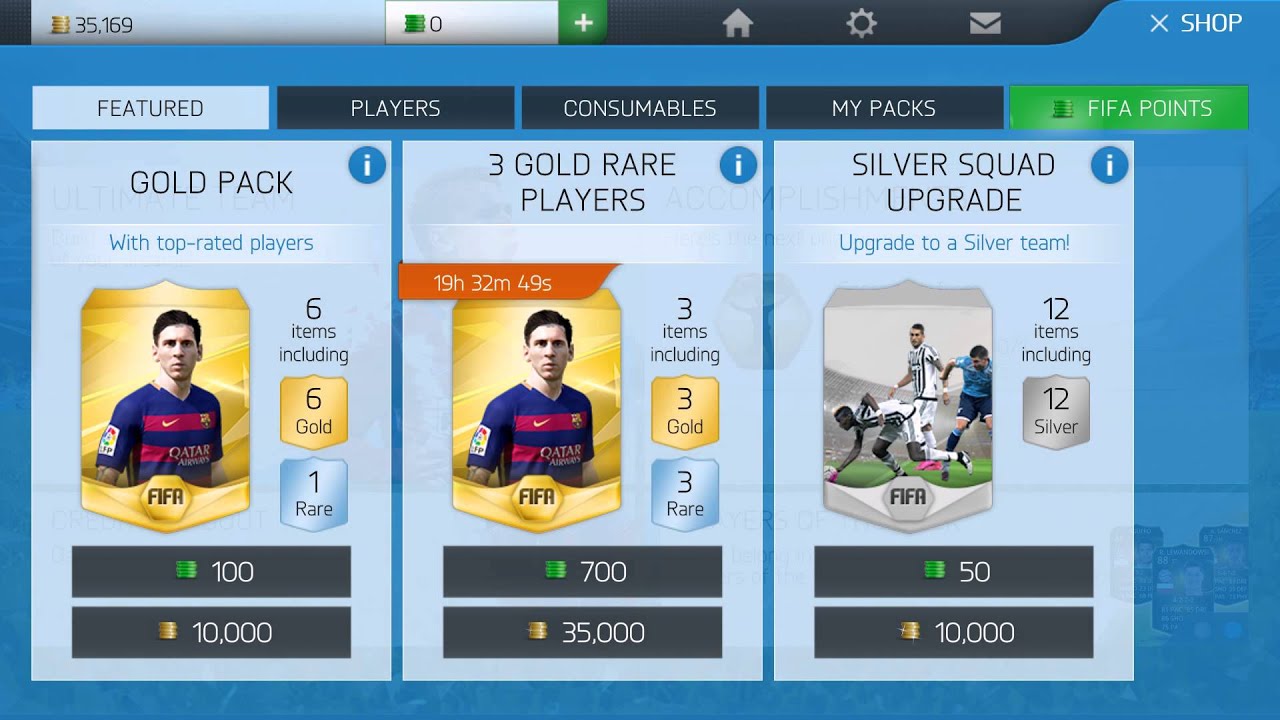 FIFA 16 Ultimate Team : 35K GOLD RARE PLAYERS PACK OPENING (Android)