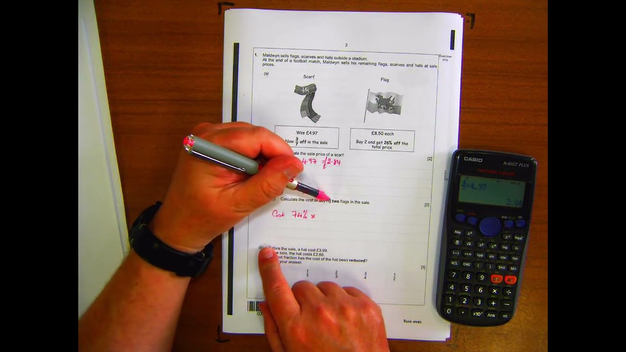 WJEC Intermediate Tier Numeracy Paper 2 - November 2020 - Jones Solutions