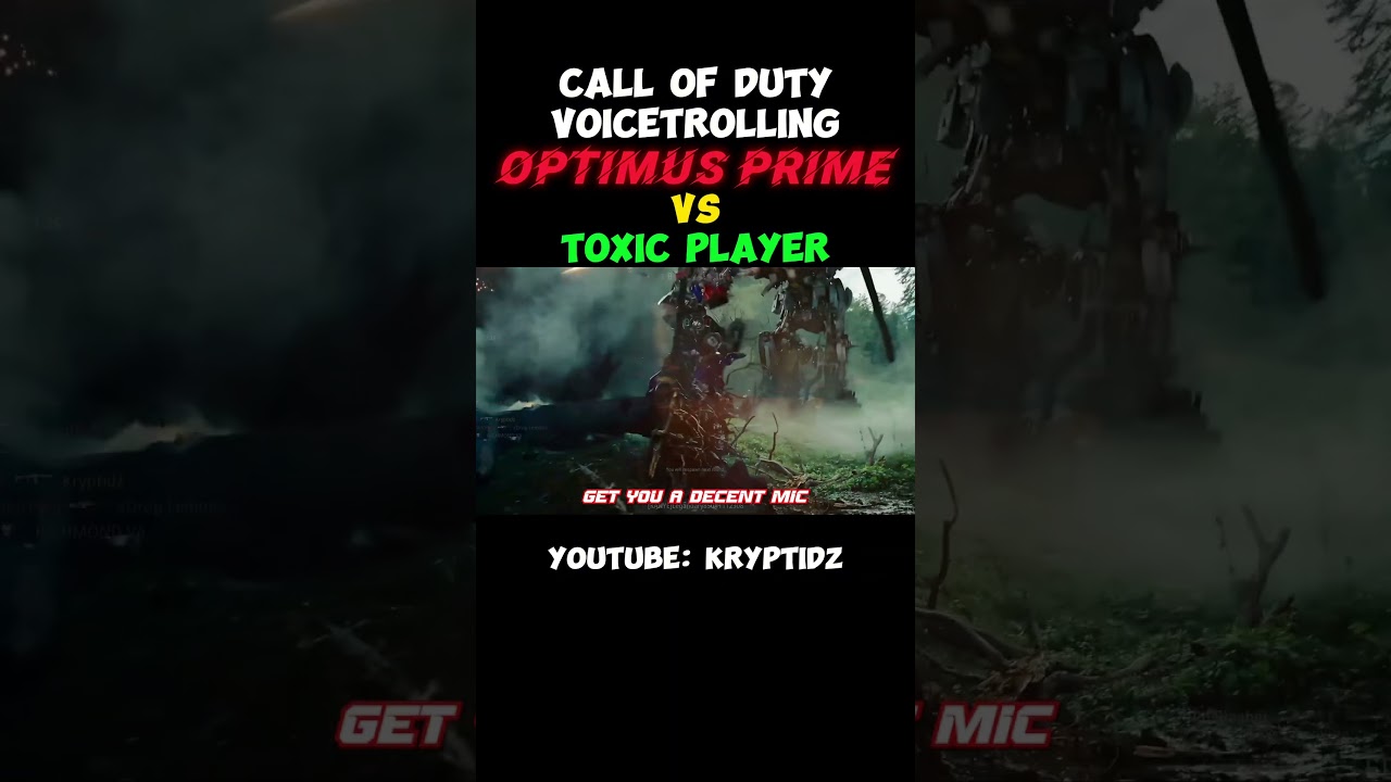 OPTIMUS PRIME ROASTS TOXIC PLAYER | KRYPTIDZ VOICETROLLING #gaming