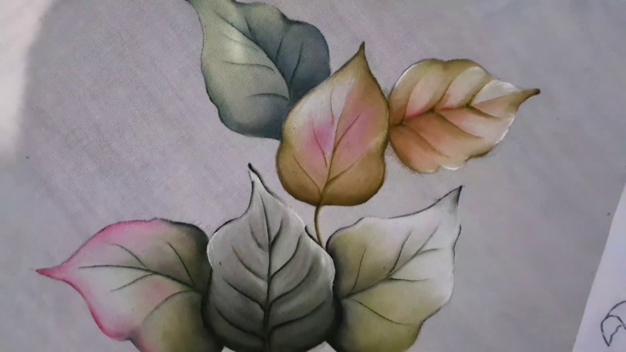 Pintura de diferentes tons de folhas