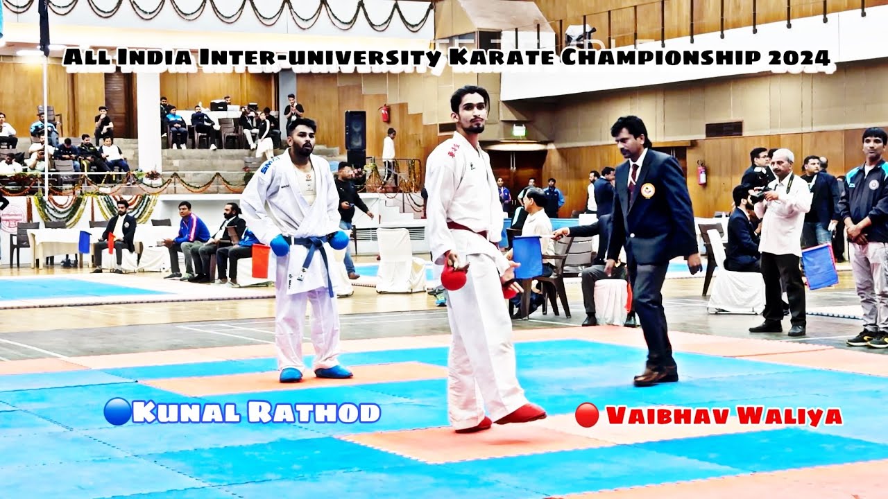 Vaibhav Waliya vs Kunal Rathod-75kg | All India Inter-university Karate Championship 2024 #champion