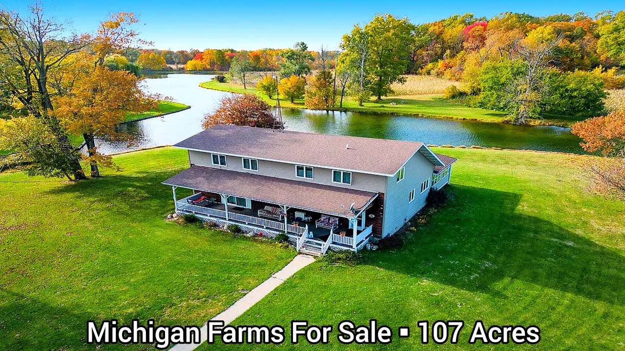 Michigan Waterfront Property For Sale | 107+ Acres | Michigan Land For Sale | Tillable Land | Farms