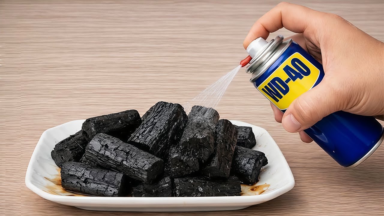 Смешайте древесный уголь и WD-40! Большинство людей даже не догадаются, что произошло 😱