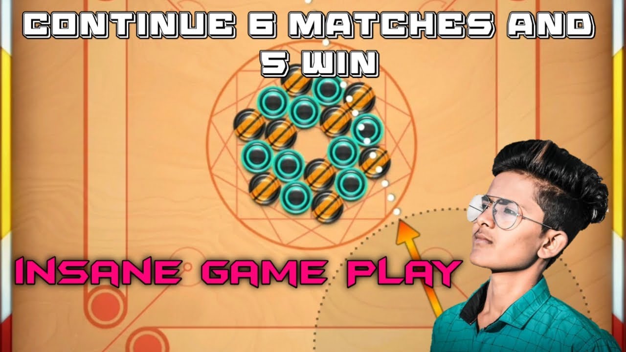 Carrom Pool / insane Game Play / continue 6 match and 5 matches win / gaming Nazim 😋