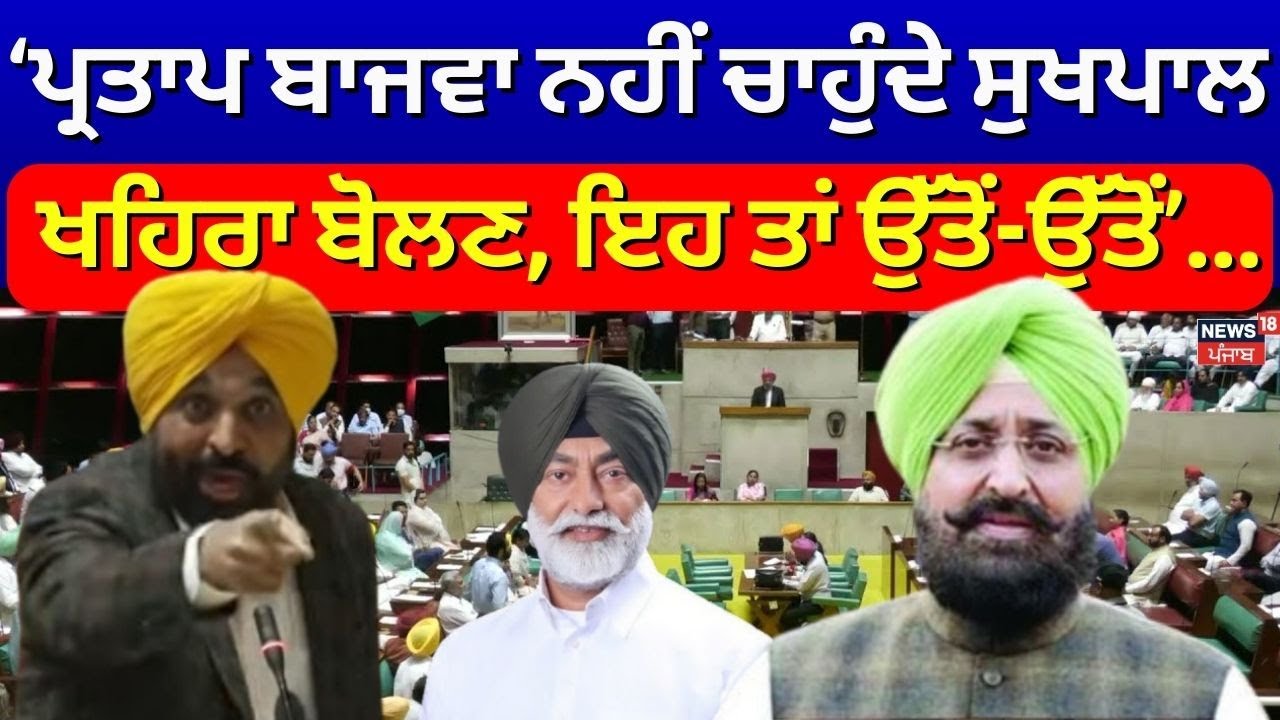 Punjab Vidhan Sabha Session | Partap Bajwa ਨਹੀਂ ਚਾਹੁੰਦੇ Sukhpal Khaira ਬੋਲਣ, ਇਹ ਤਾਂ ਉੱਤੋਂ-ਉੱਤੋਂ...