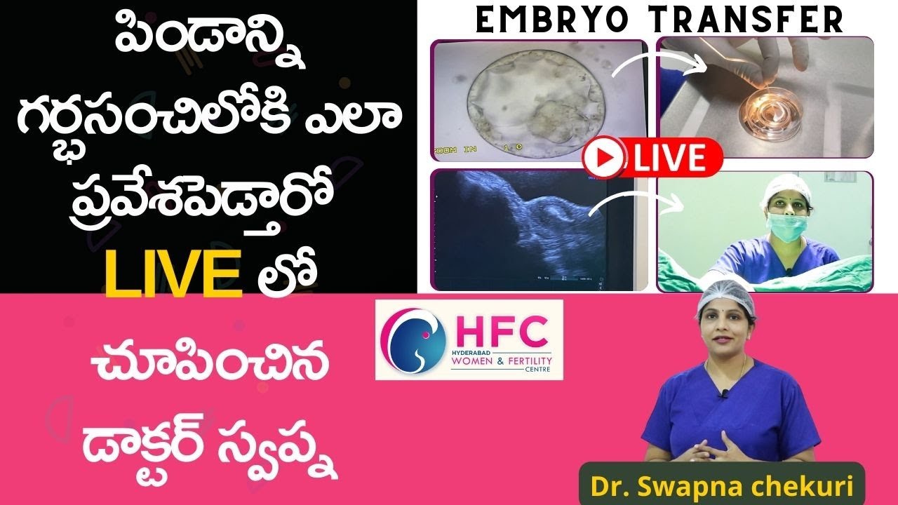 పిండాన్ని గర్భసంచిలోకి పెట్టడం 🔴LIVEలో చూడండి || Step By Step Embryo Transfer In IVF Lab || HFC