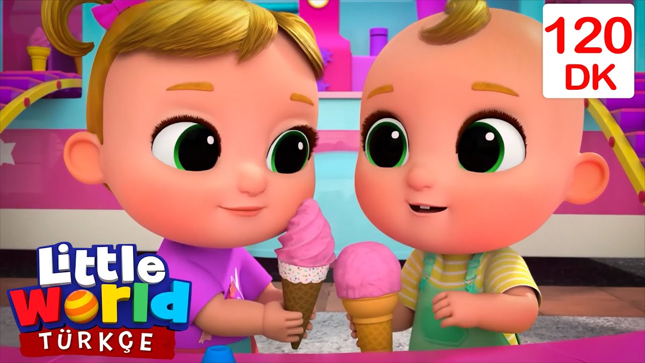 Ailecek Lezzetli Dondurma Yemeye Gidiyoruz | Eğlenceli Öğretici Çocuk Şarkıları Little World Türkçe