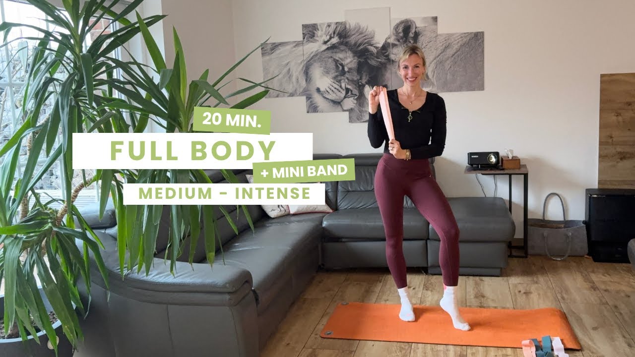 FULL BODY Workout + MINI BAND - medium-intense - 20 min,