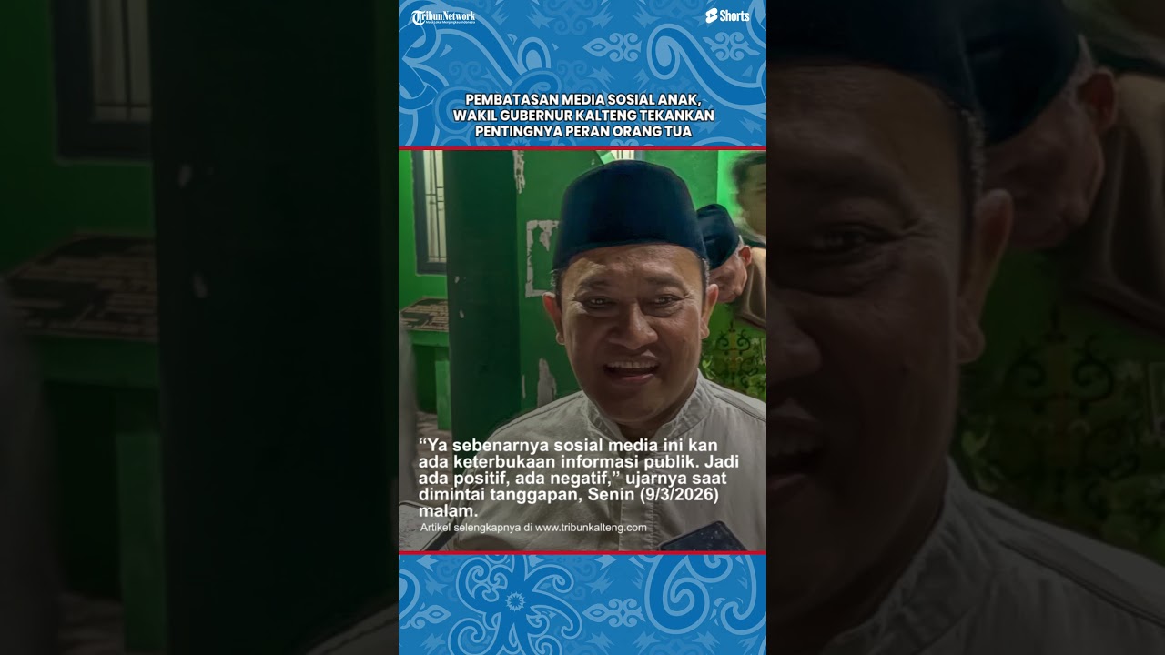 Pembatasan Media Sosial Anak, Wakil Gubernur Kalteng Tekankan Pentingnya Peran Orang Tua