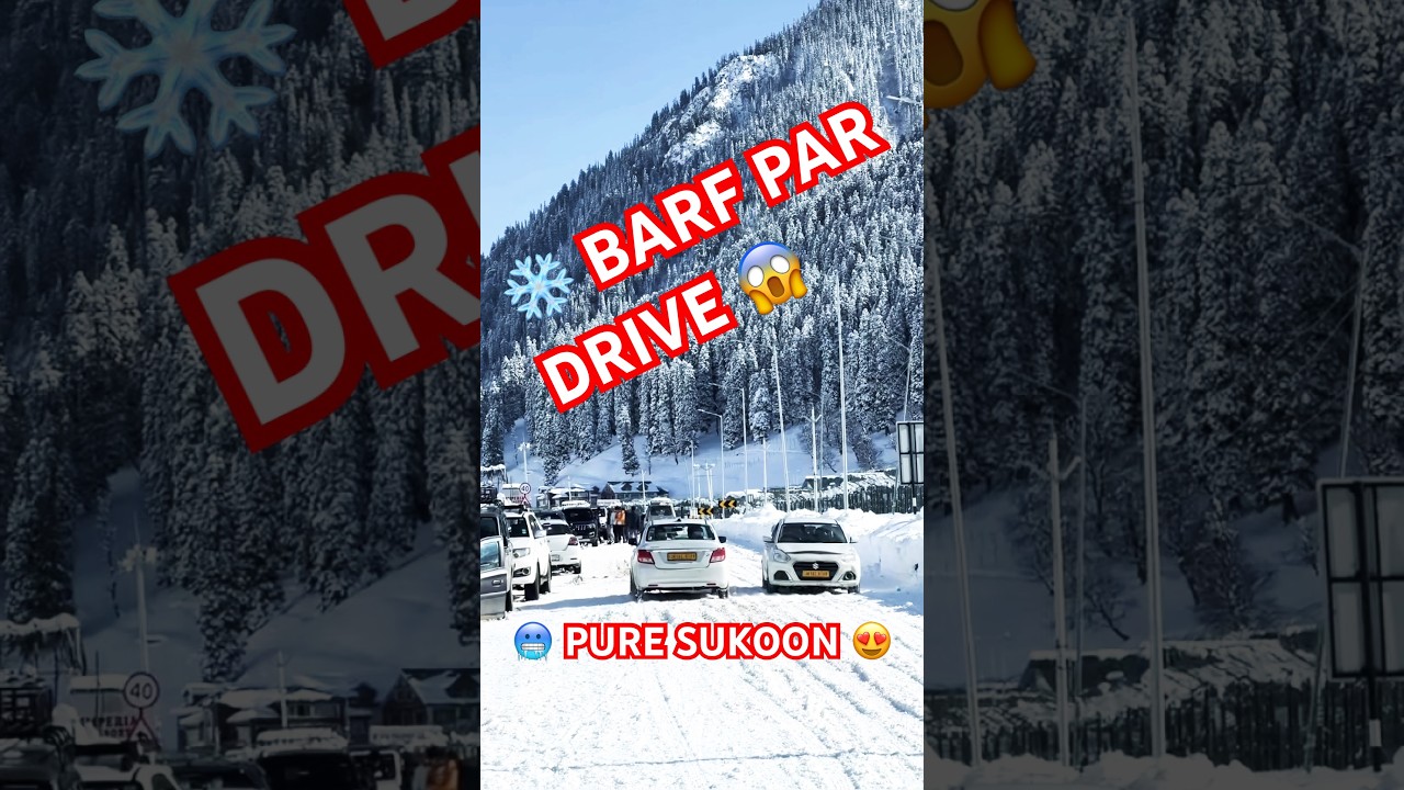 Snowfall Mein Smooth Drive 😱❄️ Relaxing Winter Vibes 🥰 