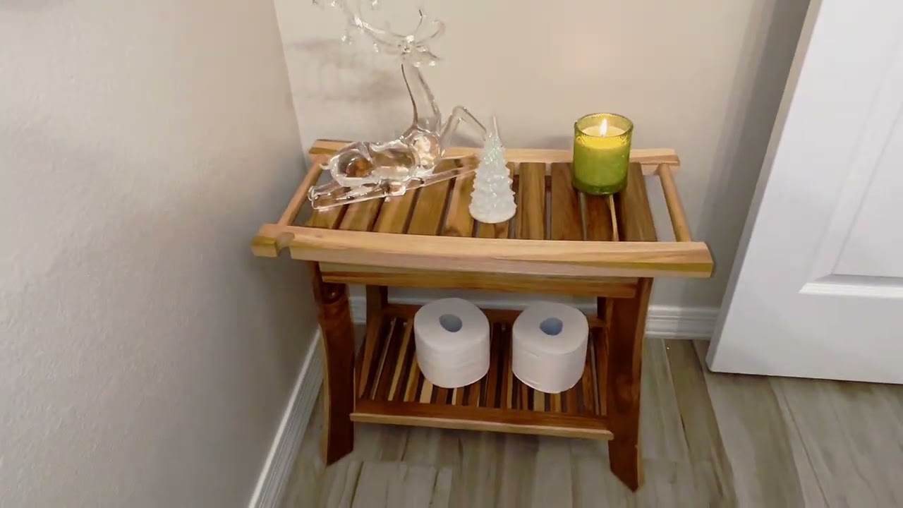 Why buy this teak shower bench?  Review and Demo